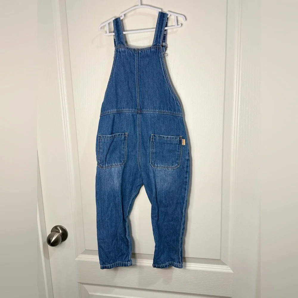 Zara Classic Blue Denim Overalls - Picture 6 of 6